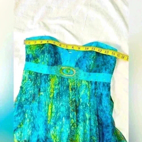 Laundry by Shelli Segal Silk Strapless Formal Maxi Dress Size 2 - Picture 6 of 10